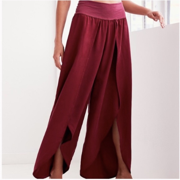 Free People Movement Chica Lyrical Flow Pant Berry L - Picture 15 of 15